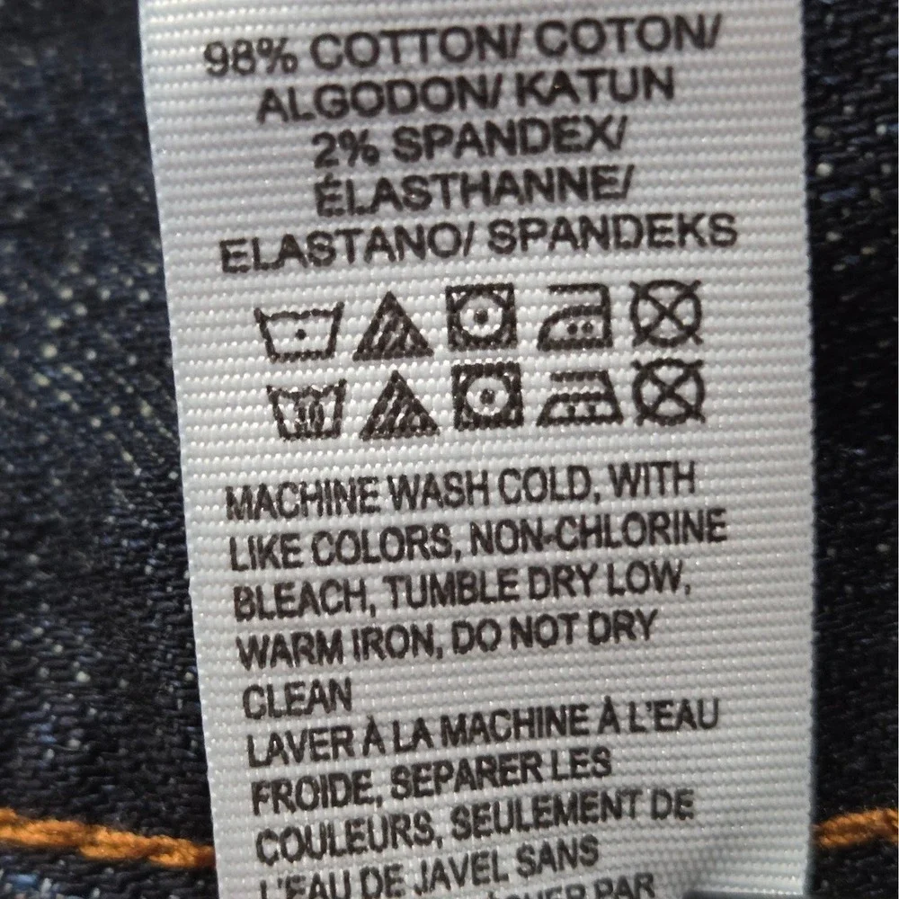 Lucky Brand 221 Original Straight Jeans Mens 34x30 Dark Wash Stretch Denim Zip
